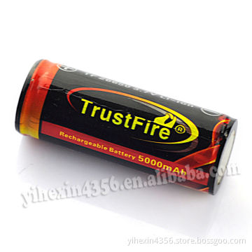 High Capacity Rechargeable Lithium 3.7v 5000mAh 26650 Li-lon Battery